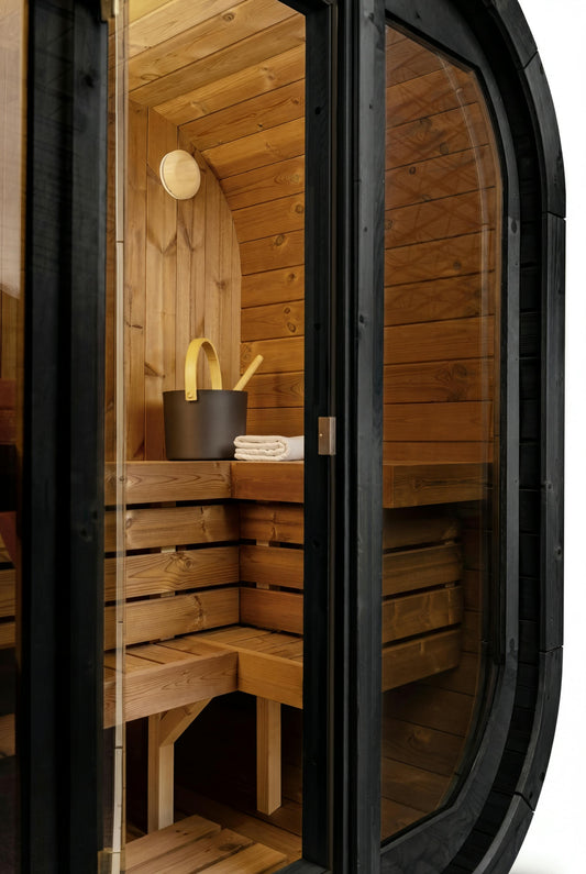 Sauna Narvik Black exterior closeup