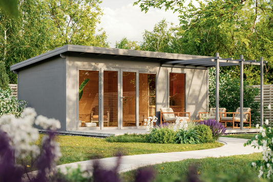 Sauna Aron exterior with pergola option