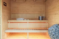 Polhus Sauna Tuuli Interior Aspen Benches