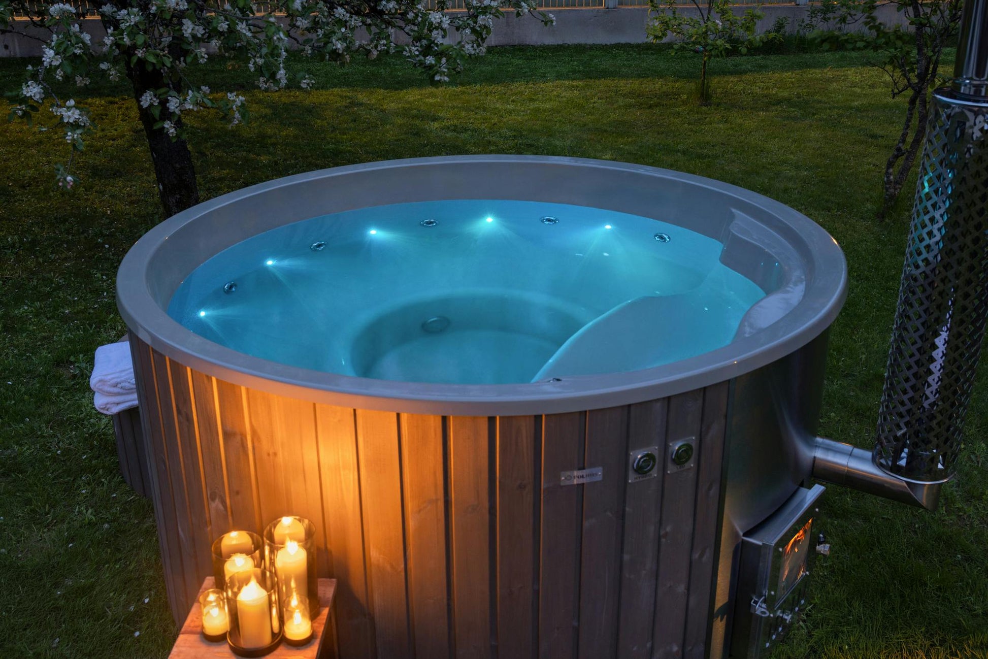 Polar Spa hot tub RGB LED lighting detail
