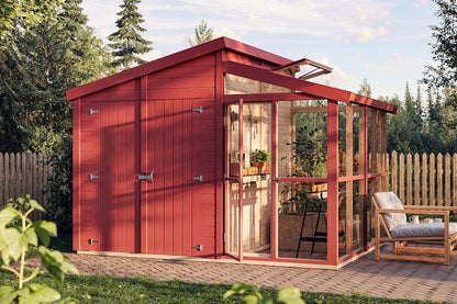 Ernst Greenhouse & Shed Combo | Polhus Timber 7.5m²
