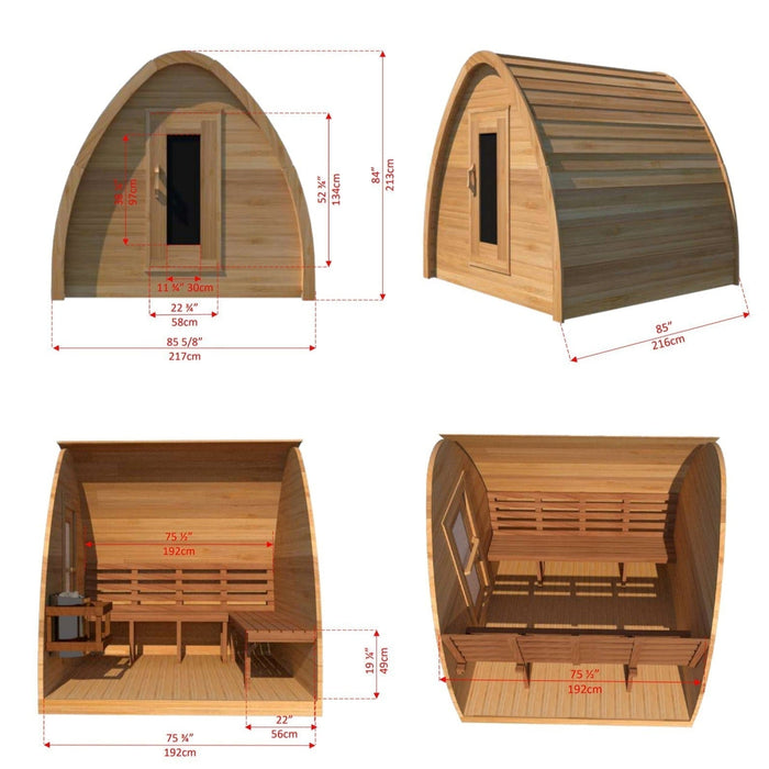 SAUNAONES® Cabin Sauna Eco Oasis 1