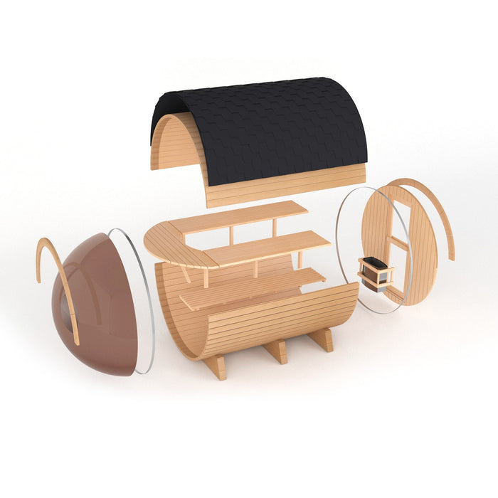 SAUNAONES® Barrel Sauna Serenity Nature Air 4