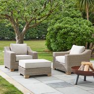 Capri Collection outdoor foot stool side view