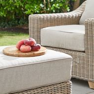 Capri Collection outdoor foot stool acacia feet