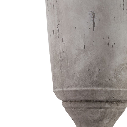 Tall Stone Effect Urn Planter with faux florals
