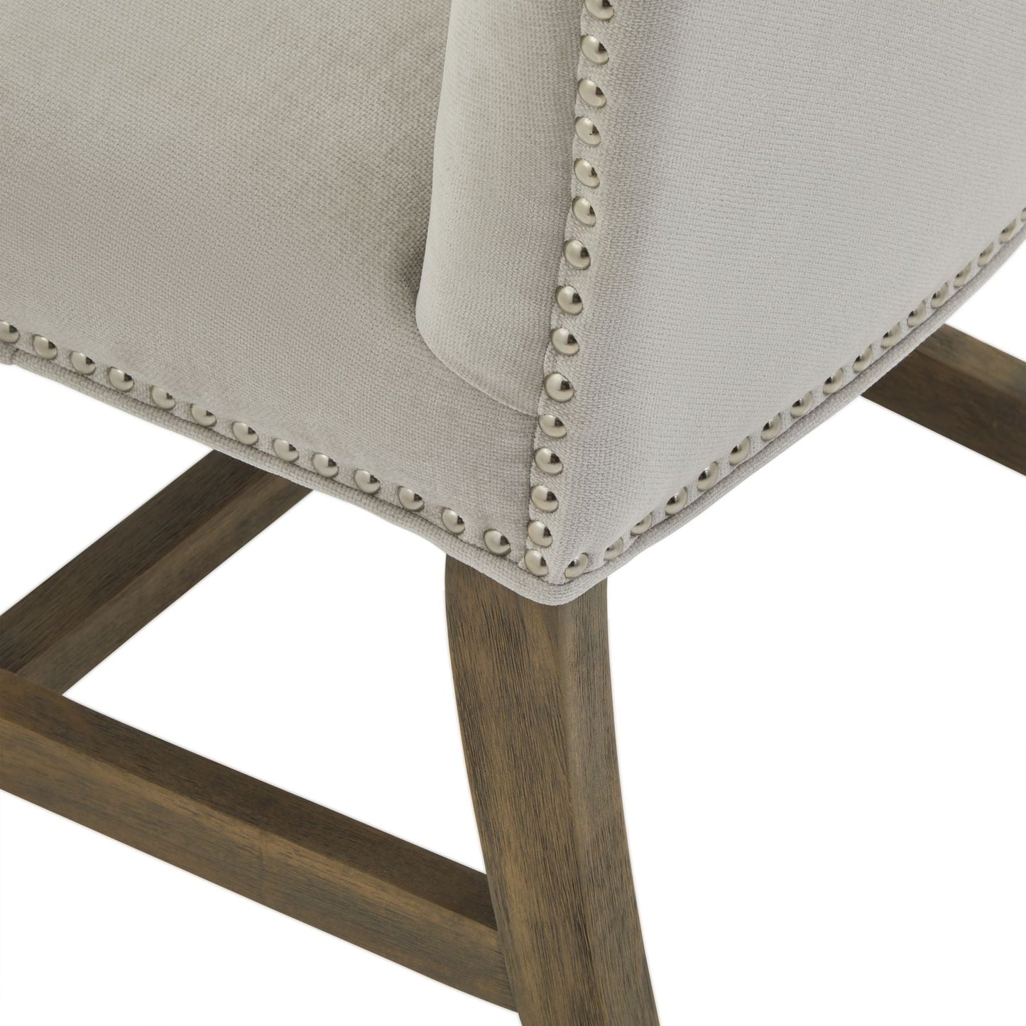 Cobham Grey Dining Chair oak frame detail