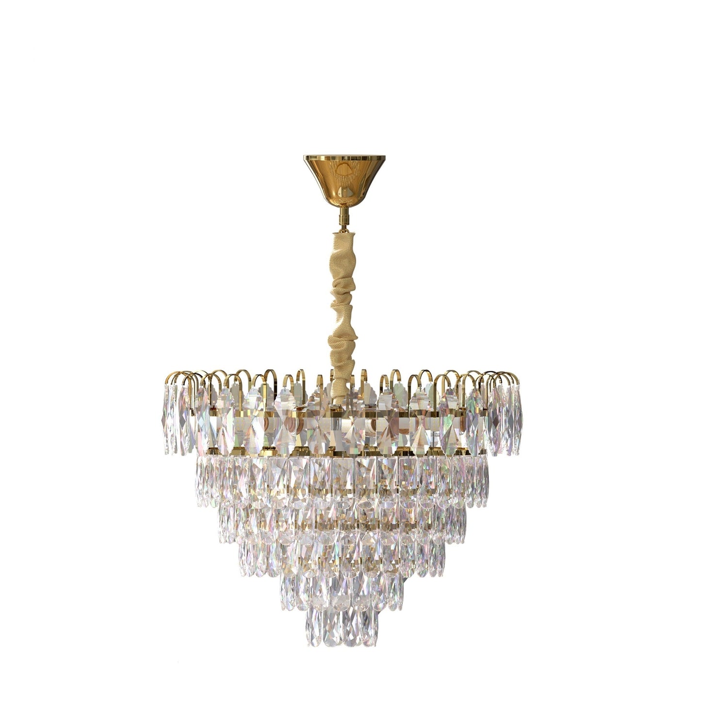 Modern Crystal Chandeliers Lighting with Crystal Droplets of chrome Hanging Lamp ~4801