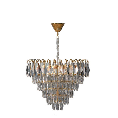 Modern Crystal Chandeliers Lighting with Crystal Droplets of chrome Hanging Lamp ~4801