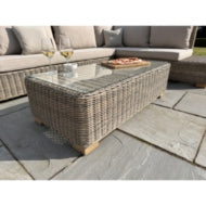 Capri Collection outdoor corner set wicker weave detail