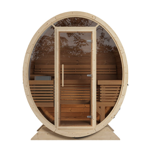 SaunaSupply KLAABU Deluxe Thermowood Outdoor Barrel Sauna - 4 People