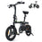 isinwheel U1 36V Electric Bike with 250W Motor, 14-inch Tires, 35-45KM Range – Black