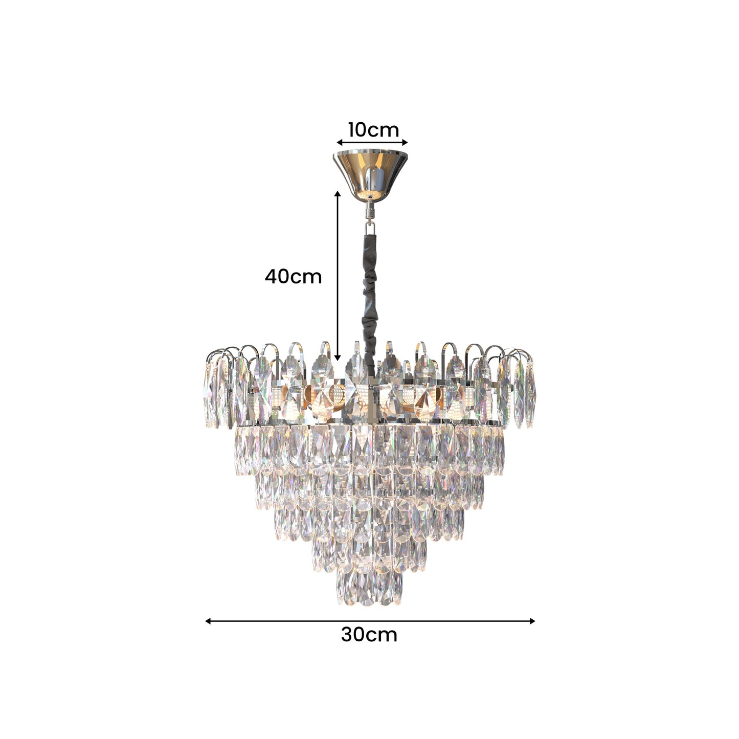 Modern Crystal Chandeliers Lighting with Crystal Droplets of chrome Hanging Lamp ~4801