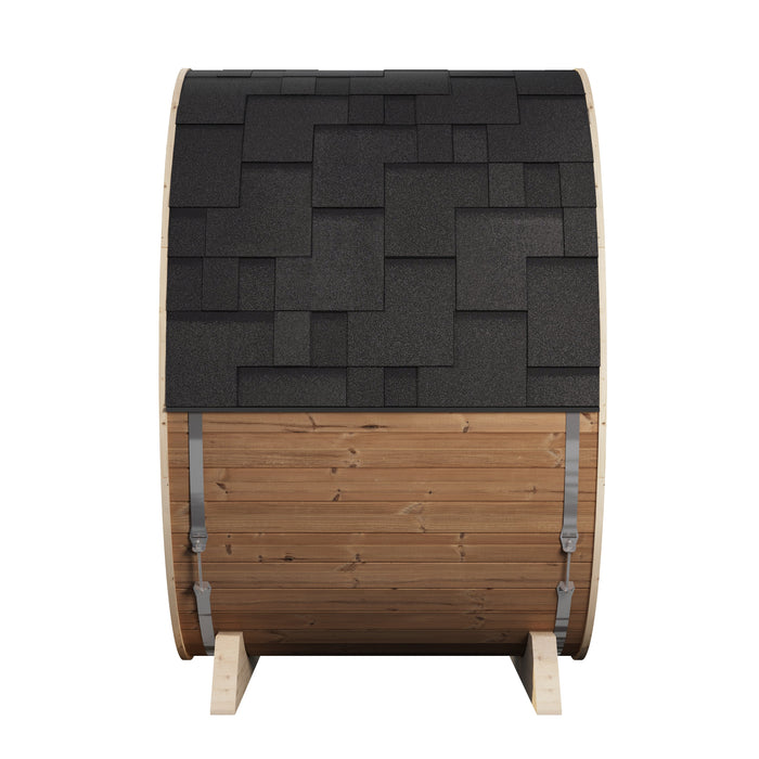 SaunaSupply KLAABU Deluxe Thermowood Outdoor Barrel Sauna - 4 People