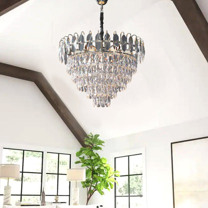 Modern Crystal Chandeliers Lighting with Crystal Droplets of chrome Hanging Lamp ~4801