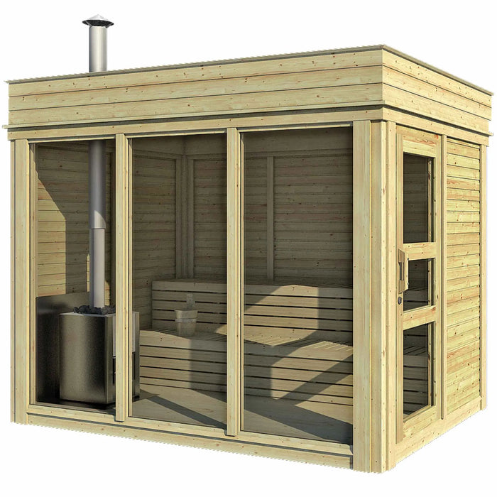 4 Person Traditional Outdoor Sauna Cube