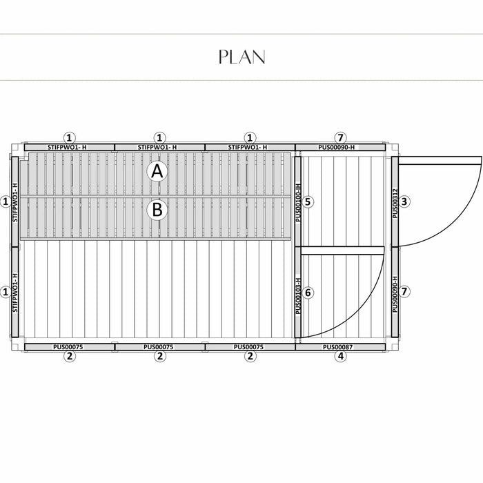 4 Person Traditional Outdoor Sauna Cube with Changing Room