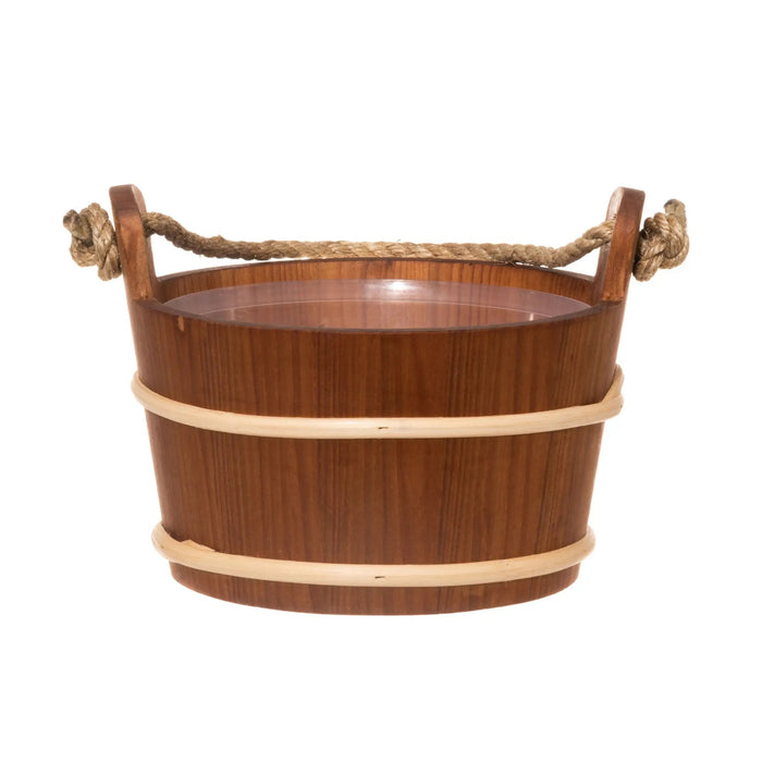 4 Living Sauna Bucket Alder With Rope Handle 4 Litre