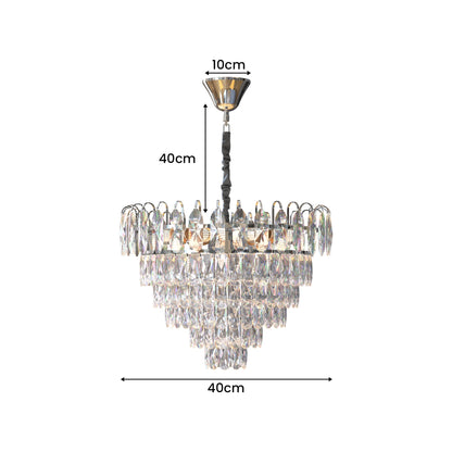 Modern Crystal Chandeliers Lighting with Crystal Droplets of chrome Hanging Lamp ~4801