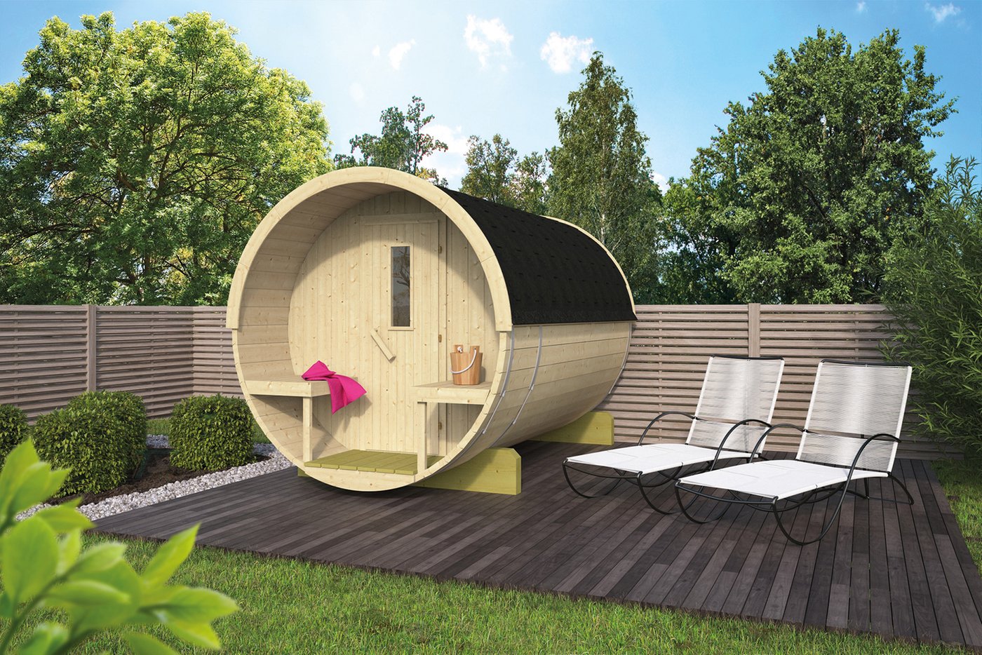 Kalle Sauna Barrel Ø2.05m x 3m