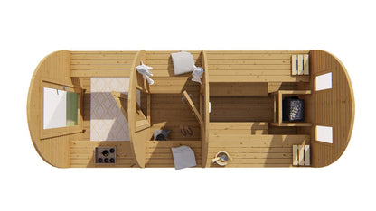 Tolva sauna pod (Thermowood) - 2.25 x 4.8m