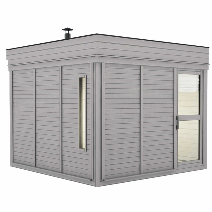 4 Person Outdoor Sauna Cube with Shower and Changing Room