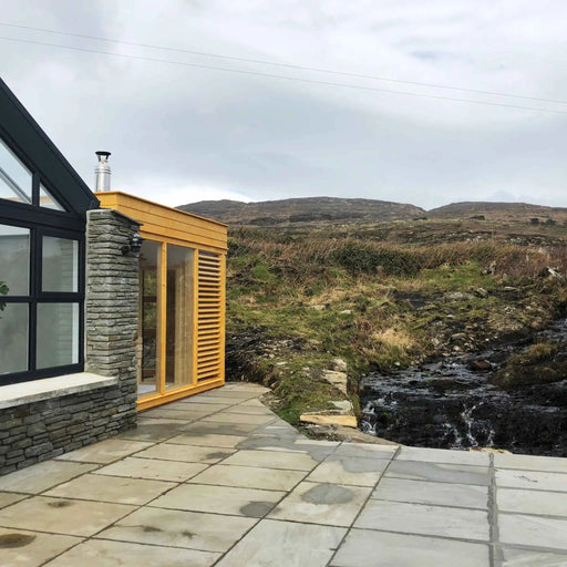 4 Person Outdoor Sauna Cube with Shower and Changing Room