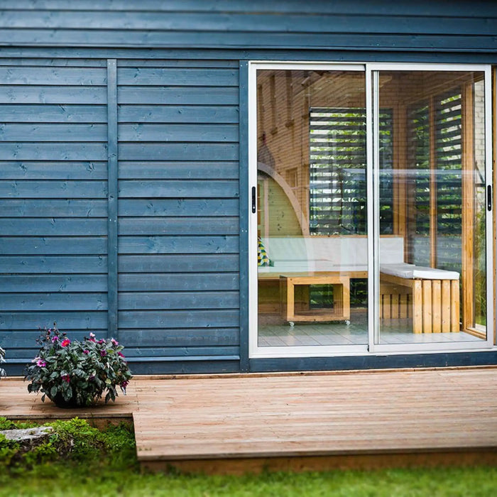 4 Person Traditional Outdoor Sauna with Lounge Room