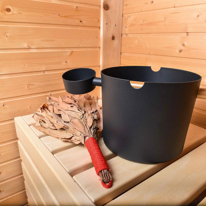 4 Person Traditional Outdoor Sauna with Lounge Room