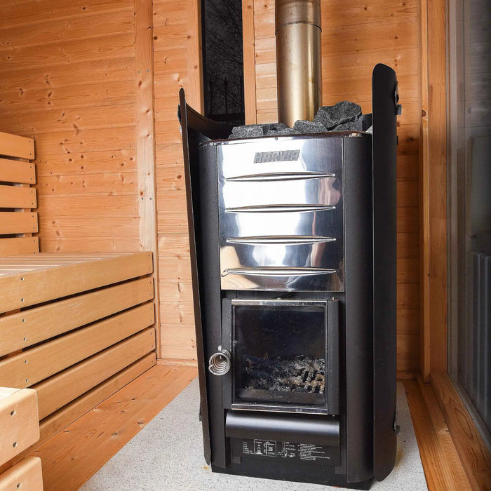 4 Person Traditional Outdoor Sauna with Lounge Room