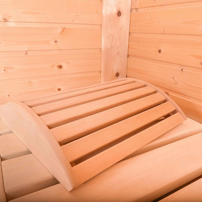 4 Person Traditional Outdoor Sauna with Lounge Room