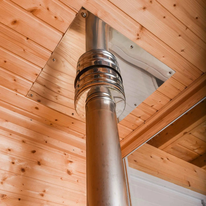 4 Person Traditional Outdoor Sauna with Lounge Room