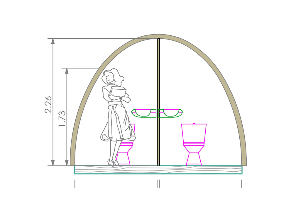 Dual Standalone Washroom Pod
