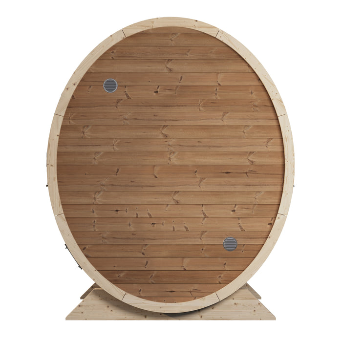 SaunaSupply KLAABU Deluxe Thermowood Outdoor Barrel Sauna - 4 People