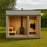 4 Person Outdoor Sauna Cube with Shower and Changing Room