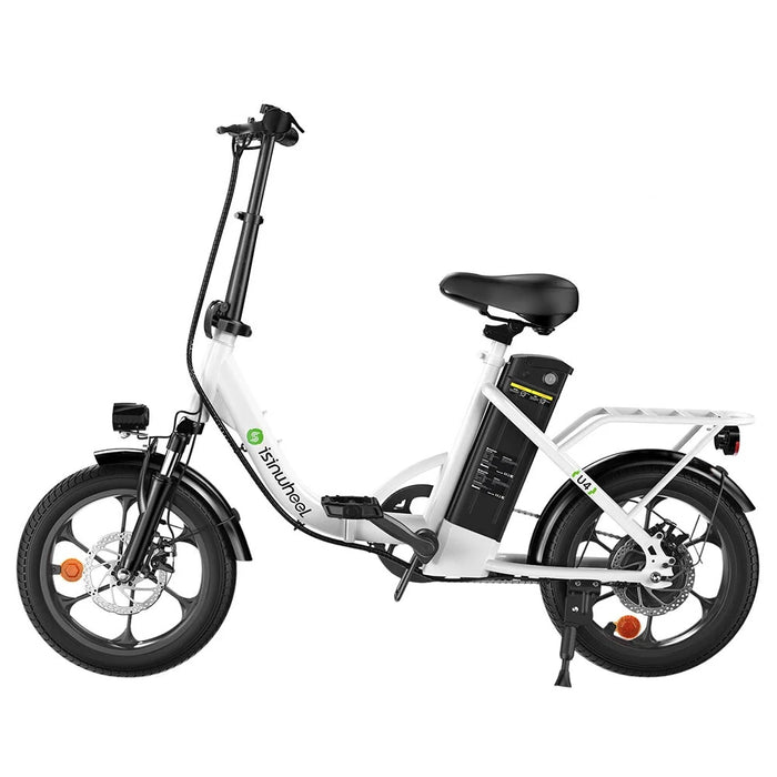 isinwheel U4 36V Electric Bike with 16-Inch Tires, 250W Motor, 25KM/H Top Speed – Black