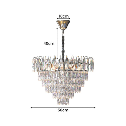 Modern Crystal Chandeliers Lighting with Crystal Droplets of chrome Hanging Lamp ~4801