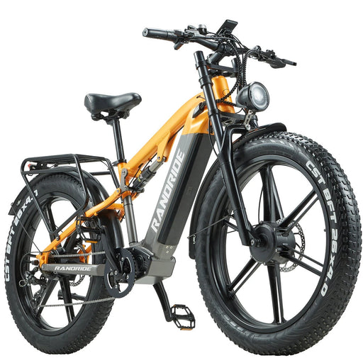 Dual Motor 48V Electric Fat Tire Bike with 26 Inch Wheels and Full Suspension