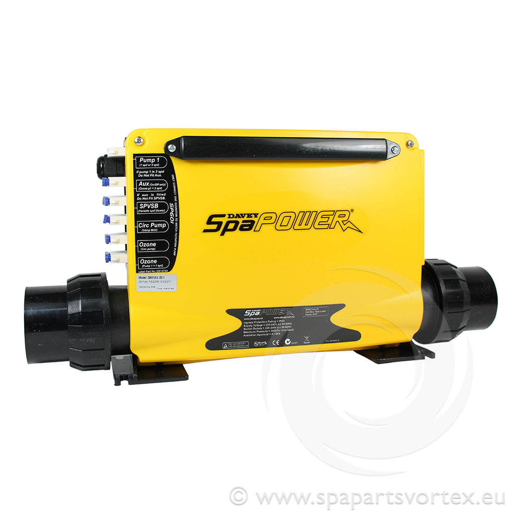 Davey Spa Power SP601 2kW control box pack with heater tube