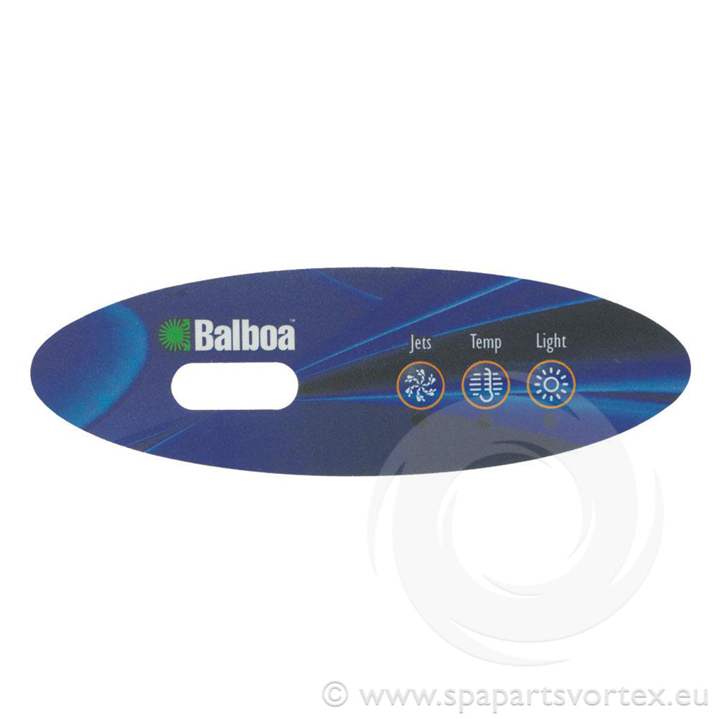 Balboa VL240 3 button overlay blue for 1 pump spa