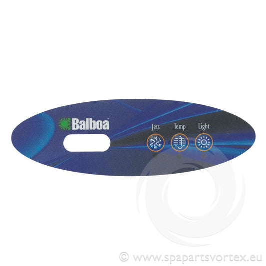 Balboa VL240 3 button overlay blue for 1 pump spa