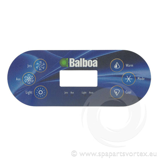 Balboa VL600S 6-Button Overlay (1 Pump + Aux)