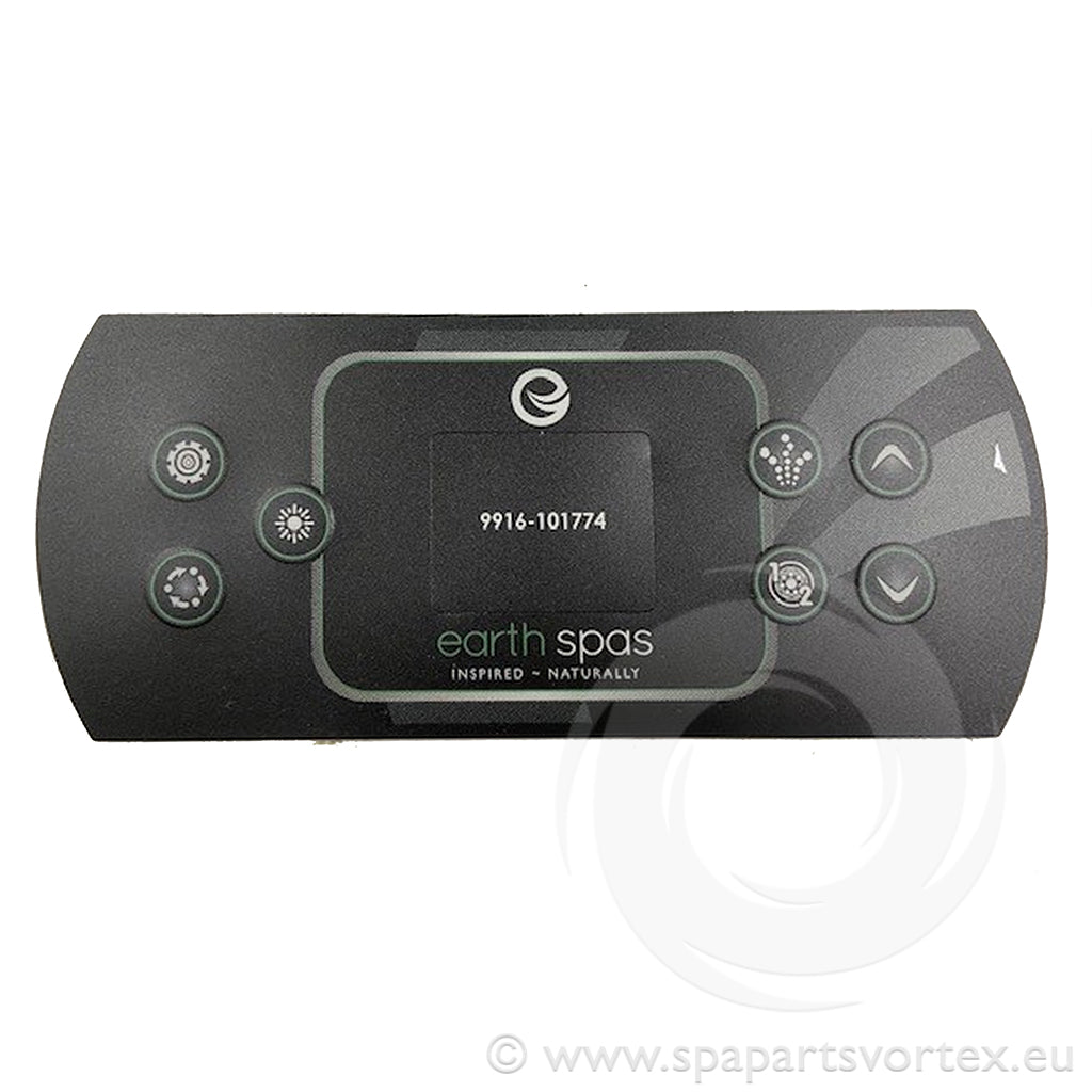 Earth Spas IN.K506 topside control overlay black
