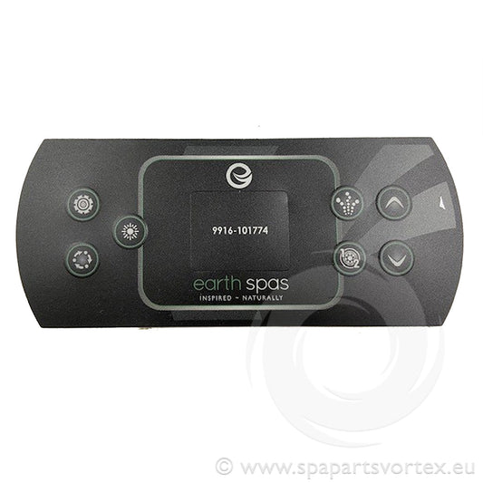Earth Spas IN.K506 topside control overlay black