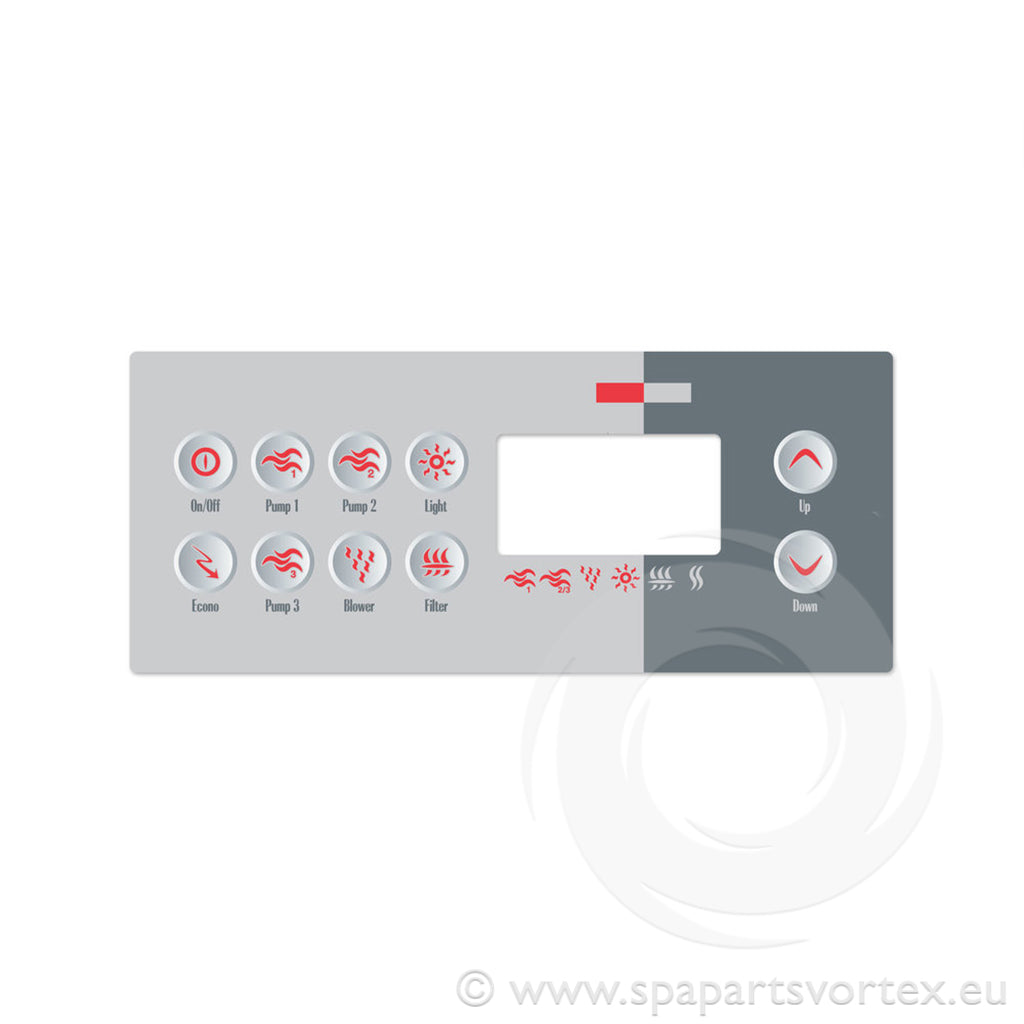 Gecko Overlay TSC-8 10 buttons spa control panel replacement