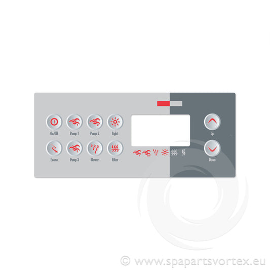 Gecko Overlay TSC-8 10 buttons spa control panel replacement