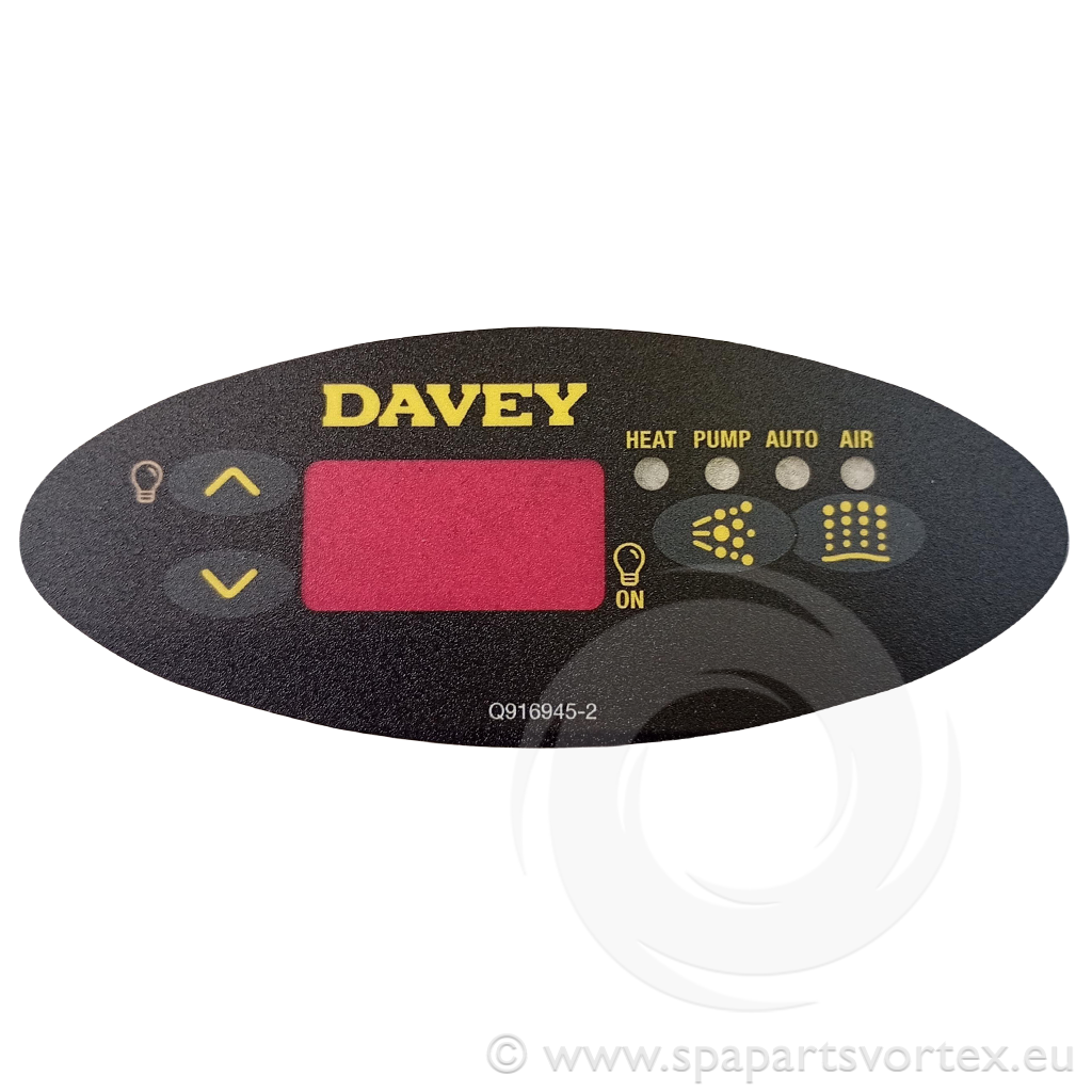 Davey SP601 Oval Overlay – Genuine Spa Control Panel