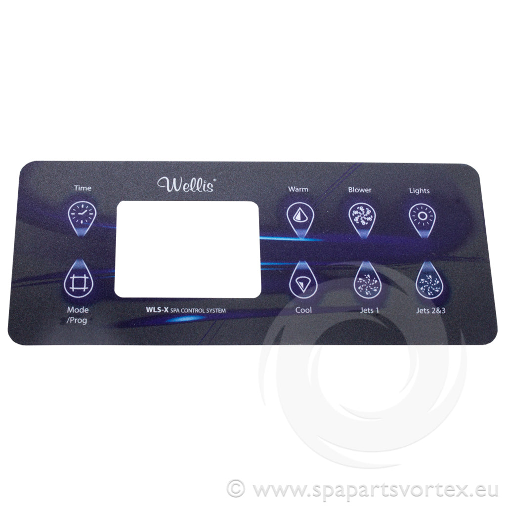 Wellis VL801D Balboa Control Panel Overlay