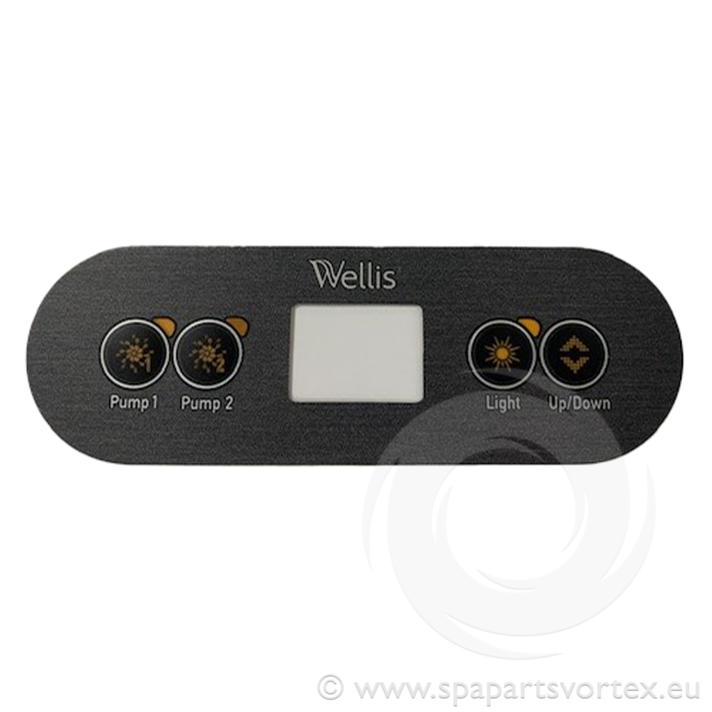 Wellis sticker control panel two pump overlay ACM0774