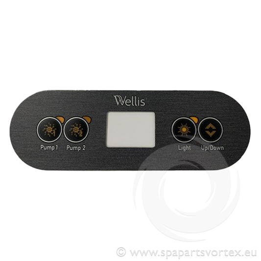 Wellis sticker control panel two pump overlay ACM0774